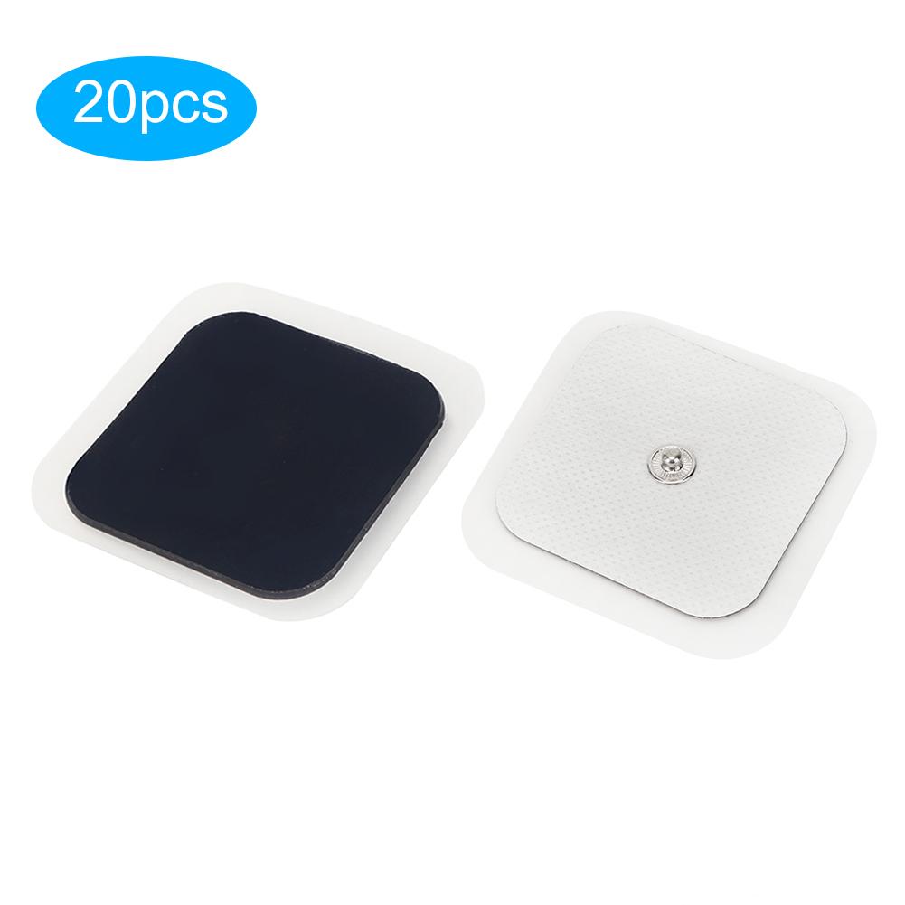 20 шт. 5x5 см физиотерапевтические электродные пластины, массажные приклеивающиеся электродные пластыри, клеточные пластины